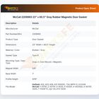 McCall 2209993 23" x 60.5" Gray Rubber Magnetic Door Gasket