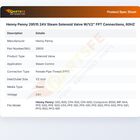 Henny Penny 29515 Fryer Solenoid Valve 1/2" NPT 24V 60Hz