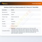 Ultrafryer 12A161 Fryer Shield Insulation Kit 7-Pieces 1/4" Thick White