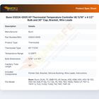 Bunn 03024-0005 KP Thermostat Temperature Controller W/ 5/16" x 4 1/2" Bulb and 30" Cap, Bracket, Wire Leads