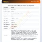 Rankin Delux DRB-11 Top Burner Valve NPT In 1/8" Out 3/8"