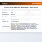 Dean 807-3367 90 Degree Elbow Igniter Cable W/ 1 Spade Connector