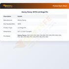 Henny Penny 16110 Lid Hinge Pin