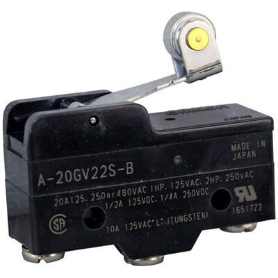 Cleveland SK2474500 Roller Lever Microswitch W/1" MT Centers, 20 AMP, 125/250/480V
