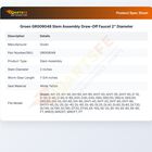Groen GR009048 Stem Assembly Draw-Off Faucet 2" Diameter