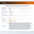 Delfield 1701184-BLUE Door Gasket, Push-In, 21 7/8" X 24"