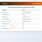Fisher Manufacturing 10863 Pre-Rinse Jet Spray Valve 2.2 GPM