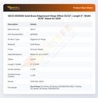 SECO 0818585 Solid Brass Edgemount Hinge Offset 25/32", Length 5", Width 15/16" Rated for 500F