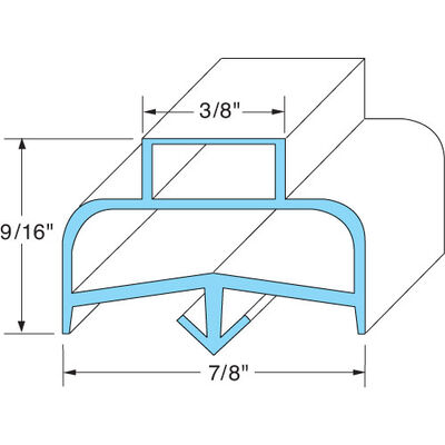 Delfield 1701062 Door Gasket 7-1/8" X 29"