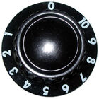 APW 56528  Black Thermostat Gas Valve  Knob,  2" DIA