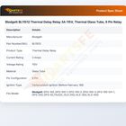 Blodgett BL11512 Thermal Delay Relay 3A 115V, Thermal Glass Tube, 9 Pin Relay