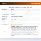 Dean 806-3515 Safety Thermostat Temperature 425&deg;F