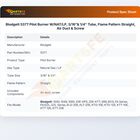 Blodgett 5377 Pilot Burner W/NAT/LP, 3/16"& 1/4" Tube, Flame Pattern Straight, Air Duct & Screw