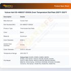 Vulcan Hart 00-498037-0000A Gas Griddle Temperature Dial Plate 200&deg;F-550&deg;F