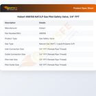 Hobart 498158 Auto-Matic Pilot Safety Valve