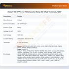 Hobart 00-87714-42-1 Dishwasher Relay W/ 6 Tab Terminals, 120V