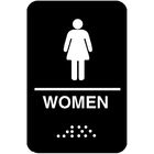 Vollrath 5634 Woman'S Sign, Braille, 6X9"