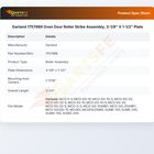 Garland 1757998 Oven Door Roller Strike Assembly 3-1/8" X 1-1/2" Plate