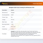 Blodgett 22301 Oven Cooling Fan W/Harware  115V