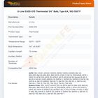 U-Line 5300-015 Thermostat 1/4" 100&deg;F-550&deg;F KA