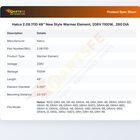 Hatco 2.08.111D 48" New Style Warmer Element, 208V 1100W,  .260 DIA