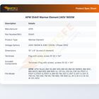 APW 55441 Element 208/240V 1200/1600W