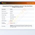 Blodgett BL5377 Pilot Burner W/NAT/LP, 3/16"& 1/4" Tube, Flame Pattern Straight, Air Duct & Screw