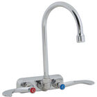 T&S Brass B-1146-04 4" Wall-Mounted Faucet w/ Wrist Blade & Handles