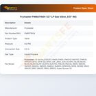 Frymaster FM8071604 Fryer 1/2" LP Gas Valve 9.0" WC
