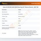 Hatco 02.08.105D 208V 800W New Style 36" Warmer Element, .260" DIA