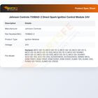 Johnson Controls 720BAD-2 Direct Spark Ignition Control Module 24V