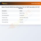 Bakers Pride AS-M1557A Gas Safety Valve 1/2" MPT Gas In/Out 1/4" CCT Pilot Out TS11
