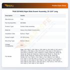 TRUE E874662 Right Slide Drawer Assembly, 25-3/8" Long