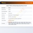 Hobart 718327 Left Flame Natural Gas Pilot, 1/4" CCT
