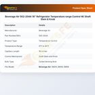 Beverage Air 502-204A 18" Refrigerator Temperature range Control W/ Shaft Stem & Knob