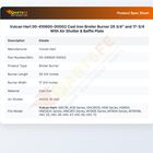 Vulcan Hart 00-410600-000G2 Cast Iron Broiler Burner 26 3/4" and 17-3/4 With Air Shutter & Baffle Plate