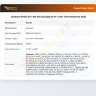 Jackson 5930-011-49-43 Dishmachine Hi-Limit Thermostat W/Bulb 220&deg;F