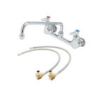 T&S Brass B-0231-CR-KIT Faucet Installation Kit Wall Mount 8"