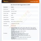 Star 2E-05-07-0012 Toggle Switch 1/2 SPST