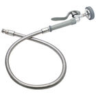 T&S Brass B0100M Spray Valve W/Flexible SS Hose 44" Male Inlet 1/2" Automatic Shut-Off Valve