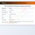 Silver King 30660 96" Black Rubber Temperature Control Probe