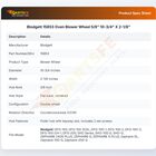 Blodgett 15853 Oven Blower Wheel  5/8" 10-3/4" X 2-1/8"