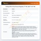 2553 LP Gas Pressure Regulator, 11" WC, Adj 8" To 12" WC