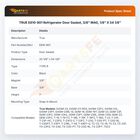 TRUE E810-801 Refrigerator  Door Gasket, 3/8" MAG, 1/8" X 54 1/8"