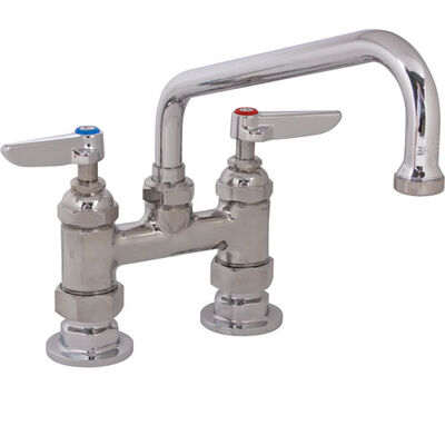 T&S Brass B0227 4" Deck Faucet , 8"Spt,Leadfree