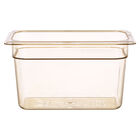 Cambro 46HP(150) Food Pan H 1/4 Size 6" Deep Amber