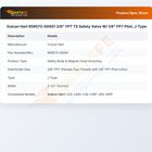Vulcan Hart 959573-00001 3/8" FPT TS Safety Valve W/ 1/8" FPT Pilot, J-Type