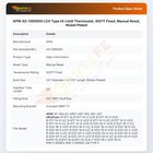 APW AS-1380500 Fryer Hi-Limit Safety Thermostat W/Manual Reset 450&deg;F Fixed LCH