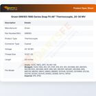 Groen GR8163 1980 Series Snap Fit 48" Thermocouple, 20-30 MV