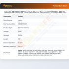 Hatco 02.08.111D.00 48" New Style Warmer Element, 208V 1100W,  .260 DIA
